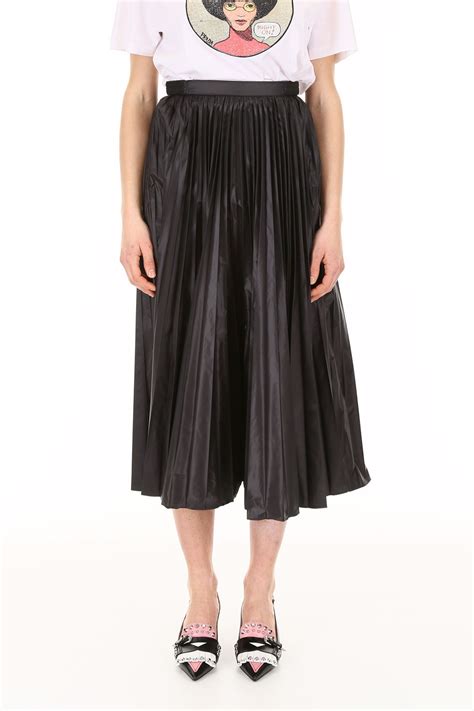 prada cotton skirt|prada nylon pleated top.